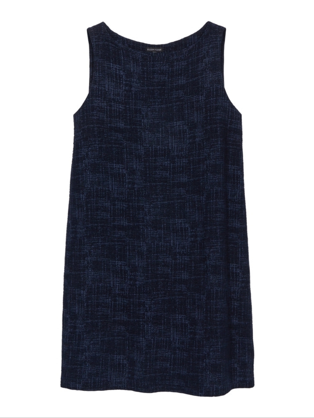 Eileen Fisher Crosshatch Cotton & Tencel Stretch Dress